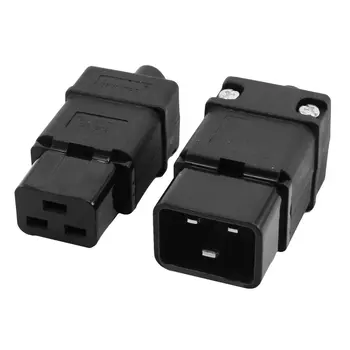 

10x New 2 in 1 16A 250VAC IEC320 Series C19 Plug C20 Socket for Power Cord
