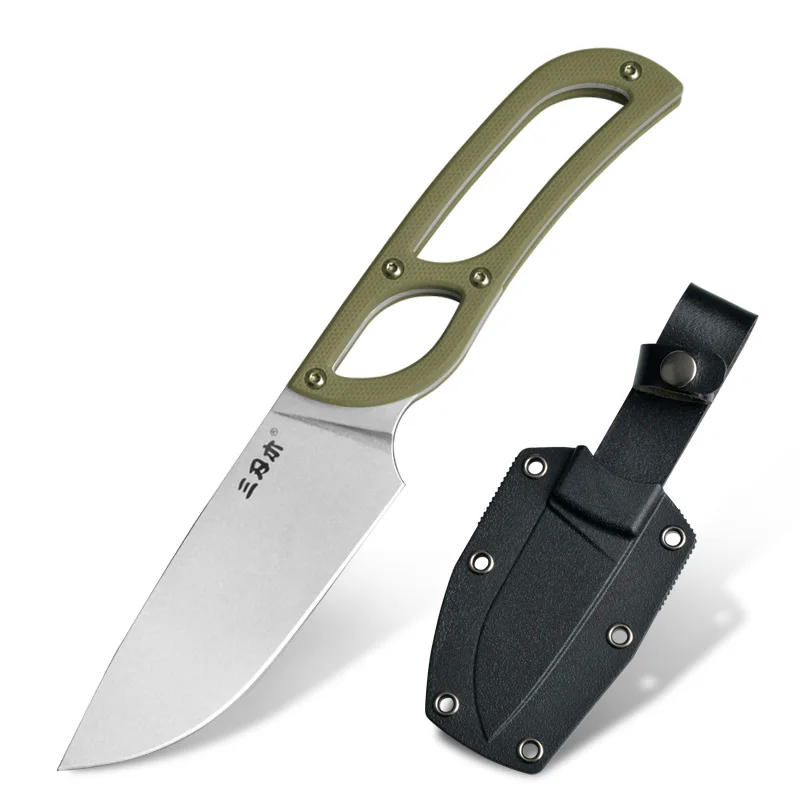 Sanrenmu S628 Fixed Knife 8cr14Mov Blade G10 Handle outdoor gift camping survival tactical hunting bushcraft knife With K Sheath
