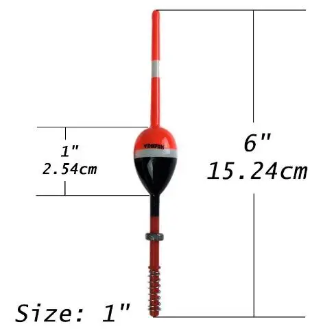 Новинка 5 шт./лот " X 1,25" THKFISH Crappie Panfish Balsa деревянная пружина рыбалка " X 6" Овальная палка поплавок с свинцом - Цвет: 5pcs 1 inch