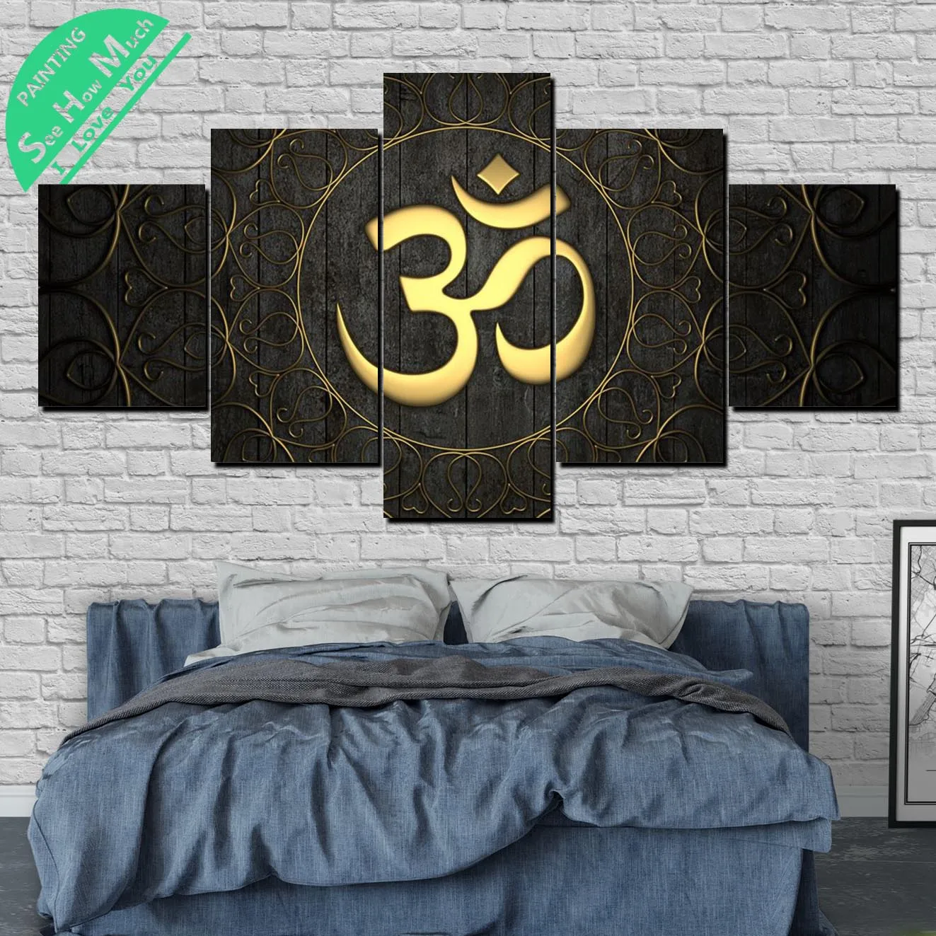 купить! 5 Шт. Ведических Богов и Богинь Индуизма Холст Картины Wall Art Pictures Печать на Холсте Home Лучший!