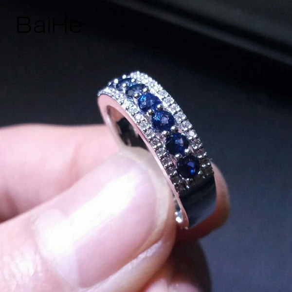 BAIHE, 14 к, белое золото(AU585), 0.17ct, сертифицировано H/SI,, настоящие натуральные бриллианты, обручальное кольцо, модное женское Ювелирное кольцо