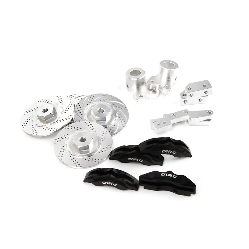 

1Set 1/10 Climbing Car Wheel Hex Hub Brake Disc Disk Metal Wheel Rim Brake Disc for RC Car PASS Axle/ TRX-4 Modified Upgrade