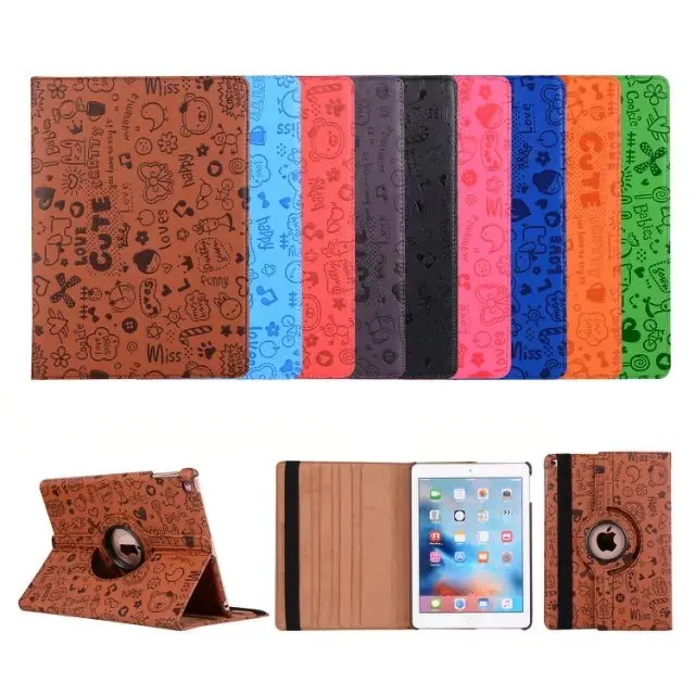 

Little Magic Girl Rotary 360 Degree Print Flip Stand Leather Cover Funda Case For Apple iPad 9.7 2017 2018 /Air /Air2 Generation