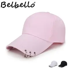 Belbello сезон: весна-лето новый стиль bareboard Бейсбол кепки для мужчин и женщин модные дышащая шляпа Досуг железное кольцо Защита от солнца