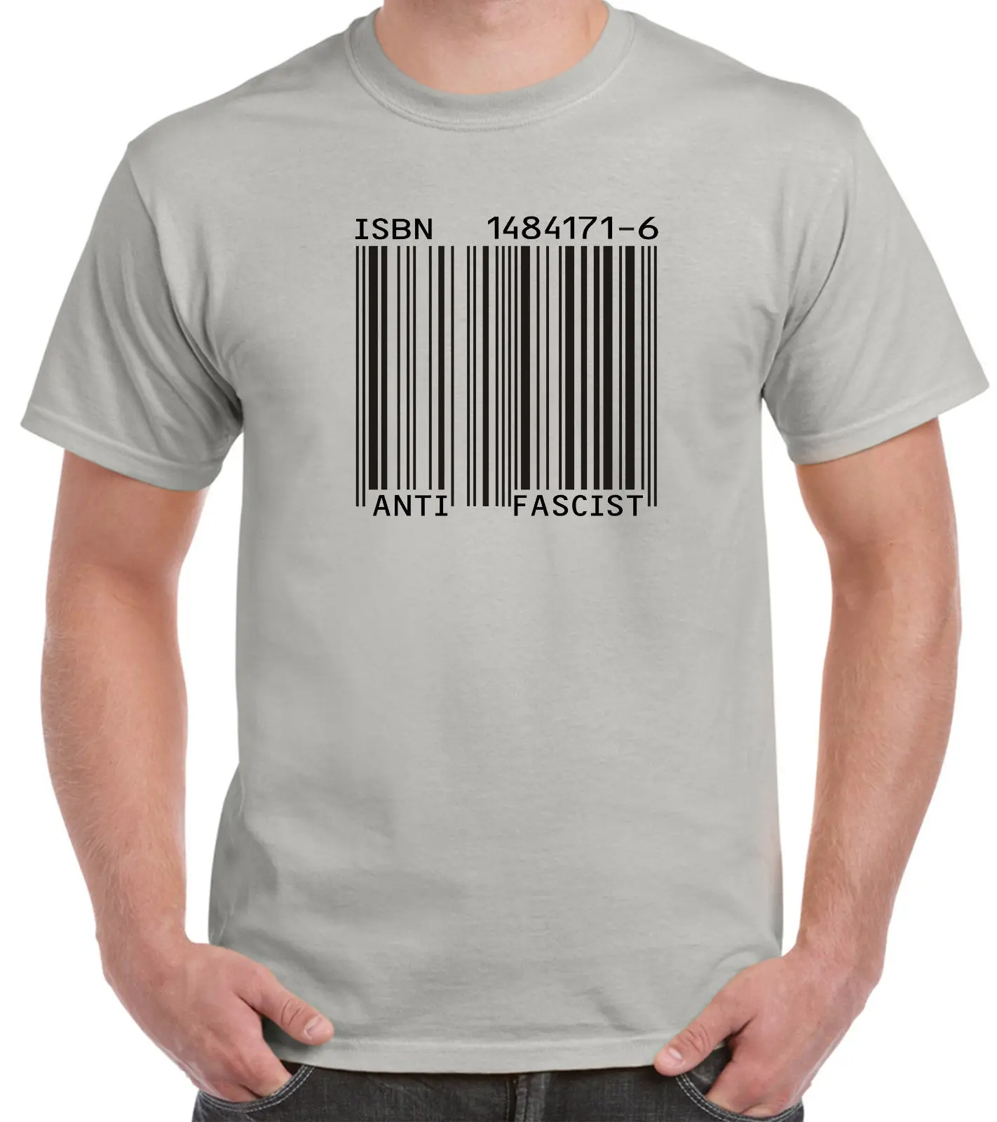 Anti Barcode Stone Grey T Shirt Antifa Socialist Anti Streetwear Funny ...