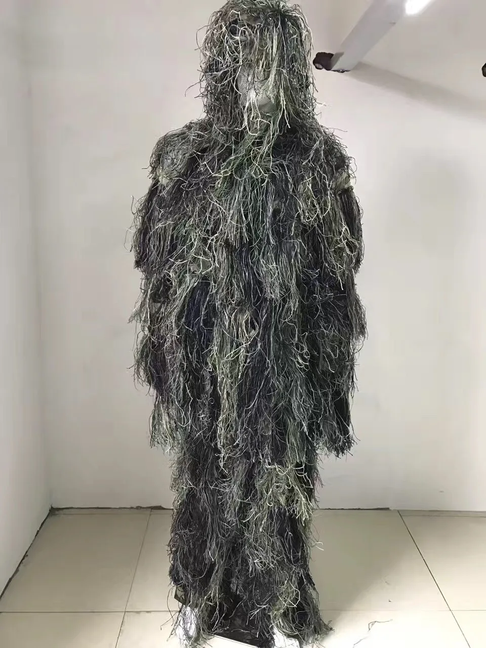 

Ghillie Suit CS Camouflage Suits Set 3D Bionic Leaf Hunting Disguise Uniform Sniper Jungle Military Train Hunting Cloth Woodland