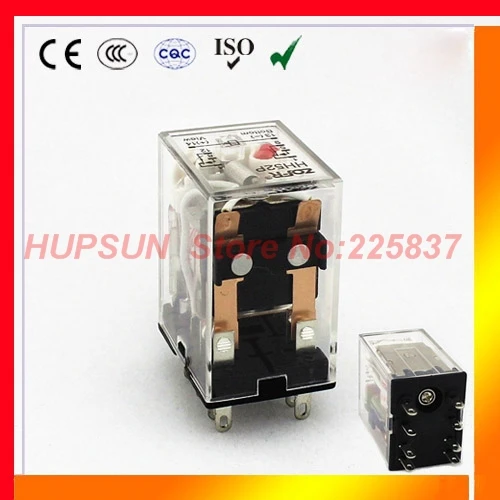 

HH52P my2nj relay (5pcs/lot) 12v 24v 36v 48v 110v 220v DC/AC 5A high quality DPDT electromagnetic mini plug-in relay MY2