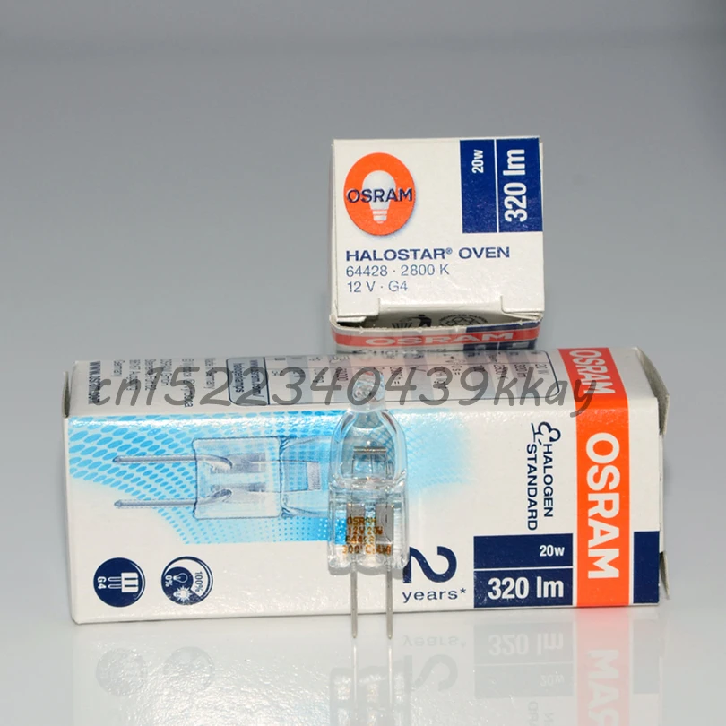 OSRAM 64428 12V20W G4 halogen lamp,Halostar Oven baking,12V 20W