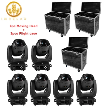 

IMRELAX 6pcs 150W LED Beam Moving Head Light With Flight Case Package 13 Channels For Disco Club With Reliable Peformance