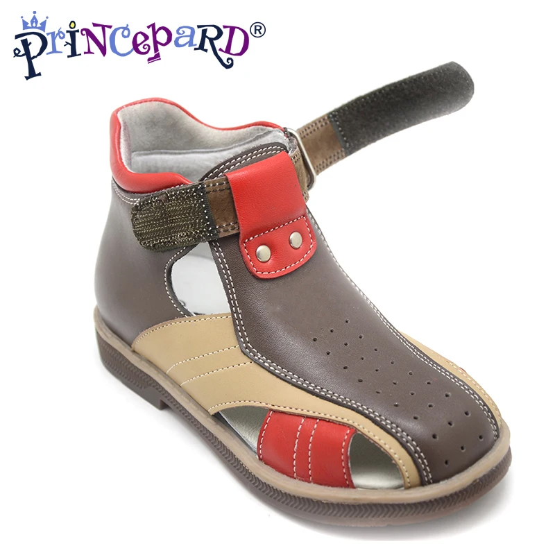 

Princepard Need Customize in Advance 22days Children Boys orthopedic Sandals Genuine Leather Kids Sandals Casual Sport