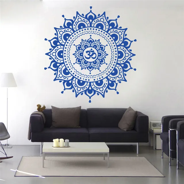 Papel Pintado Adhesivo Moderno Diy Mandala Flor Indio Pared Del