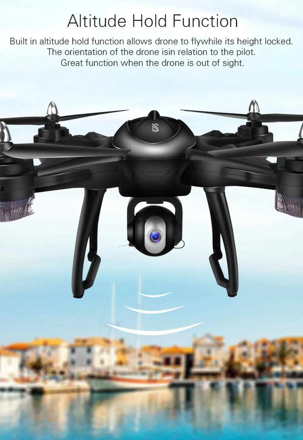 

HIINST Dual GPS FPV With 1080P HD Camera Wifi RC Drone Quadcopter Backpack Equipped With Portable Dec13