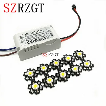 

10pcs 3W White 6000-6500K led chip and with 1pcs 6-10x3W led driver for DIY