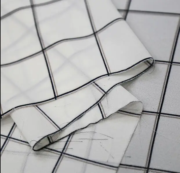 Camisa De Tecido Xadrez Preto E Branco Vestido De Saia Roupas Personalizadas Tecido Moda Plaid Fabric Black White Plaid Fabricclothing Fabric Aliexpress