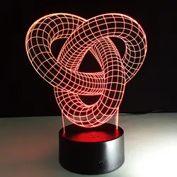 Новинка USB LED 3D светильник светодиодный мини светодиодные фонари Батарея Питание Акриловые ночь lighttouch коммутатора R Батарея работает дети