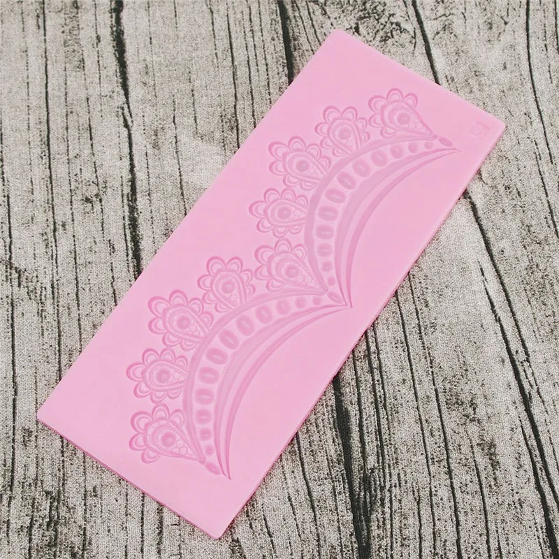 

Cake Border Decoration Lace Mold Wedding Cake Fondant Lace Pad Crown Silicone Lace Mat Sugar Mat DIY Baking Tool