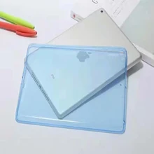 ocube Soft Silicone Rubber TPU Gel Skin Shell Back Transparent Case Cover For Apple iPad 9.7 inch 2017 New Version Tablet