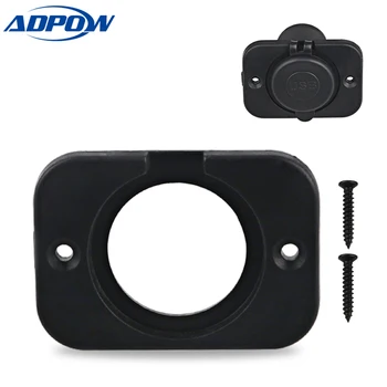 

USB Car Charger Mount Holder USB Charge scoket Cigarette Lighter Volt meter 12v Power Outlet Socket Panel Mount Holder