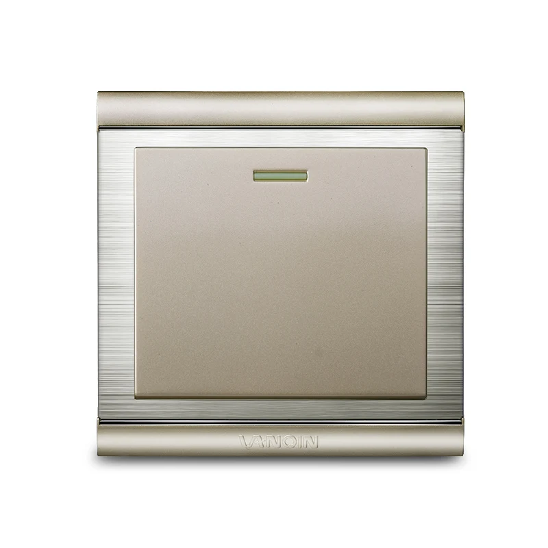 86 Standard Wall Switch Panel 1 Gang 1 Way Power 110V 250V Push Button