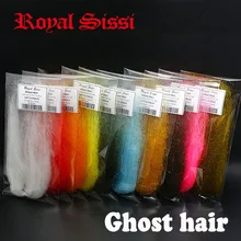 RoyalSissi 10colors fly tying ghost hair fiber translucent highly mobile sparkle synthetic hair pike streamer fly tying material