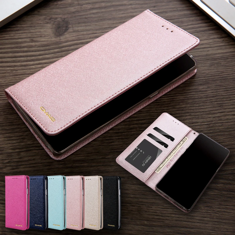 

For Samsung Galaxy S20 Plus Case Leather Silk Magnetic Flip Wallet Cover For Samsung S9 S8 S7 Edge S10 Plus S20 Ultra Case Stand