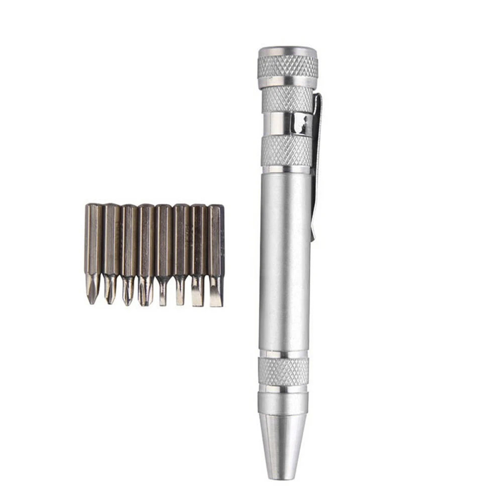 Многофункциональная Карманная отвертка с магнитной мини-портативной алюминиевой ручкой для инструментов