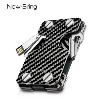 

Multifunctional Carbon Fiber Credit Card Holder RFID Blocking Wallet Business Card ID Holder For Anti-Theft Card Purse