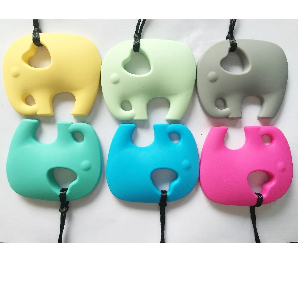 

Silicone Teething toy Elephant Teether Accessory safe eco baby holder teether Large toddler chewie Toy DIY nursing Accessories