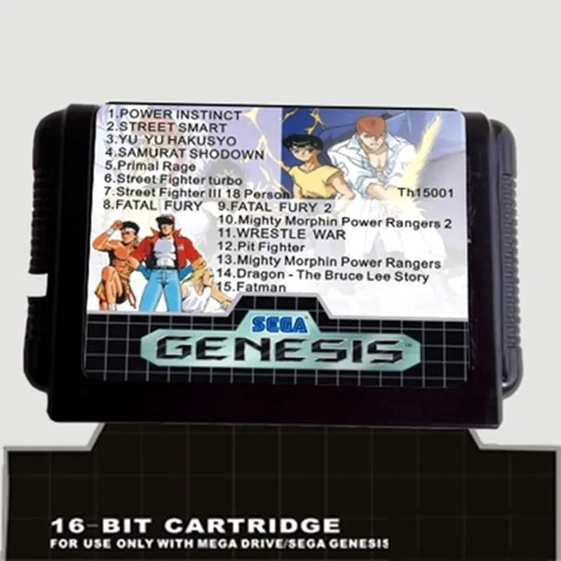 15 в 1 MD 16 bit игровая карта для Sega Mega Drive Genesis|mega drive card|sega cardsega genesis card |