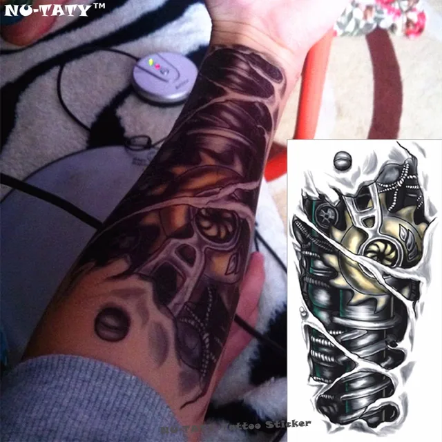 Nu-TATY Robot Machine Arm Temporary Body Art Flash Tattoo Stickers, 12x20cm Waterproof Tatto Henna Tatoo Style Adult Sex Nu-TATY Robot Machine Arm Temporary Body Art Flash Tattoo Stickers, 12x20cm Waterproof Tatto Henna Tatoo Style Adult Sex
