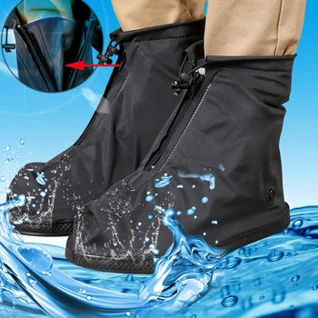 

Women and Men Reusable Waterproof Shoe Covers Waterproof Rain Shoe Cover Anti-slip Overshoes Shoes Protector Waterproof HOT