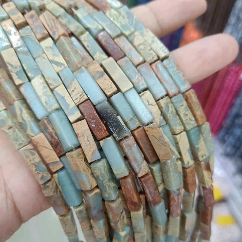 

4x13mm Rectangle Shape Genuine Natural Snake Skin Stone Beads For Jewelry Making Loose Agalmatolite Stone Beads DIY Bracelet