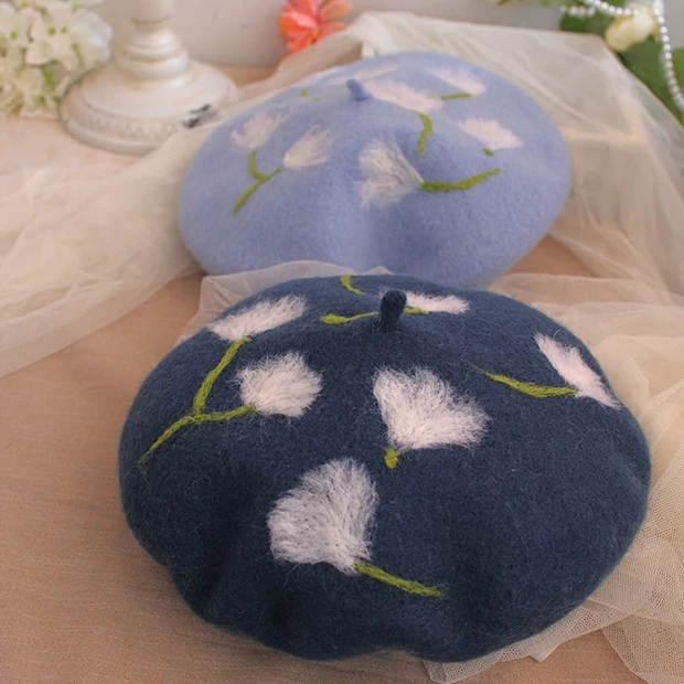 

Princess sweet lolita Hat custom for 5-10days The dandelion of autumn manual wool beret MZ16