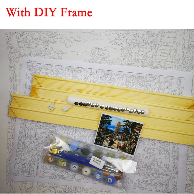 PHKV Diy Раскраска по номерам краска ing на холсте картины комплект ручная Рисование