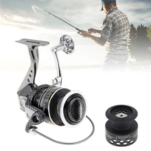 5000 Серия 12+ 1 Шарикоподшипник 5,5: 1 полностью металлическая спиннинговая Рыболовная катушка Максимальное сопротивление 15 кг/33 фунта с двойной линией чашки