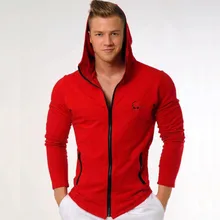 Mens Cotton Zipper Hoodie Man Casual Fashion Slim Sweatshirt Gyms Fitness Bodybuilding Jacket Coats Male Joggers Tops clothing