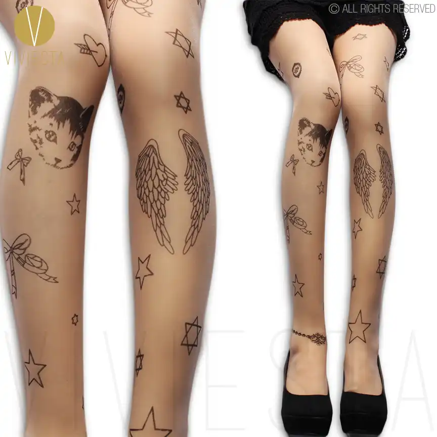 Impresión Tigre Pura Talla Única para Mujer Sheer Medias Con Impresión Tigre
