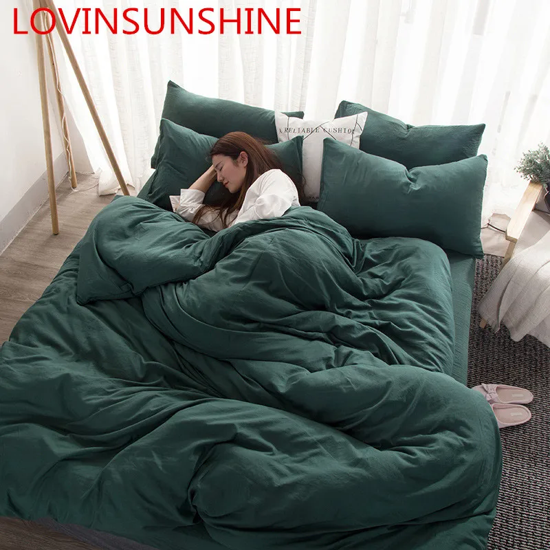 

Simple Solid Color Bedding Set Teen Adult Duvet Cover Sheet Bed Cover Queen King Size Beddings Juegos De Cama