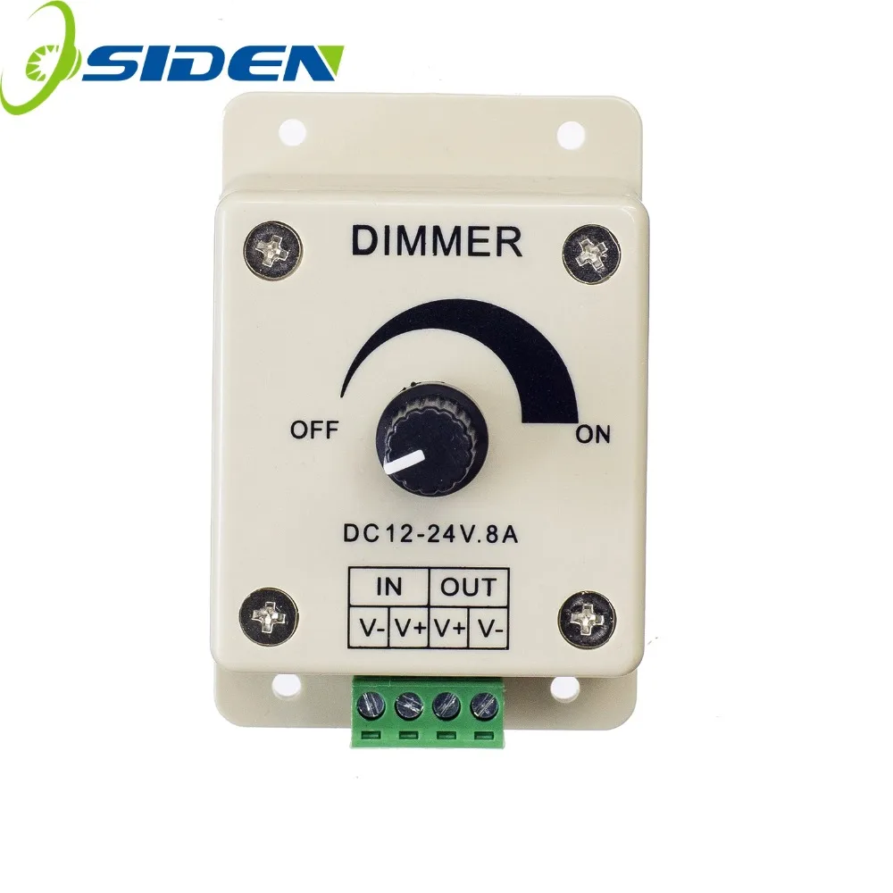 Диммер DC 12V 24V 8A Регулируемый Яркость лампы Драйвер ленты Одноцветный светильник