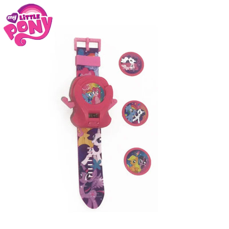 

Hasbro My Little Pony Toy Watch Friendship Is Magic Movie&TV Action Figure For Children Gift Watch Time And Launch Round Bullet