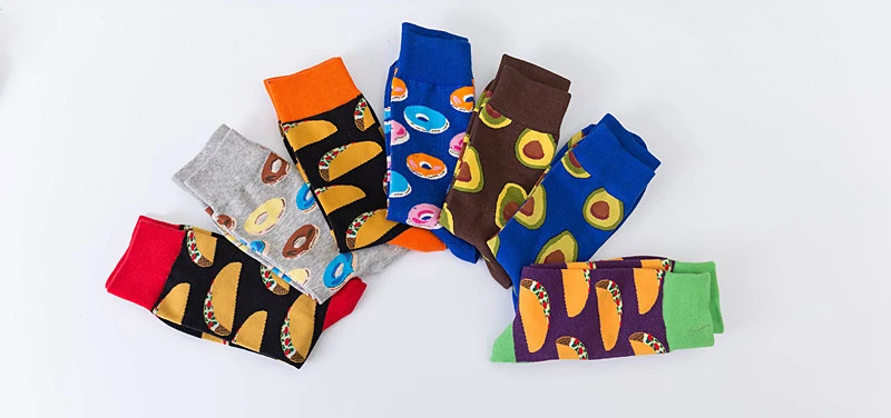 Высокое качество модные Happy Socks недавно Стиль Для мужчин смешно красочные Повседневное Хлопок Свадебные носки для деловых мужчин подарок