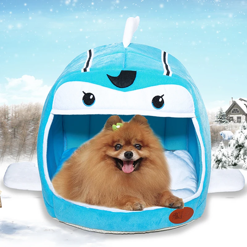 Warm Dog House Pet Bed for Small Medium Dogs Winter Dog Kennel Soft Dog