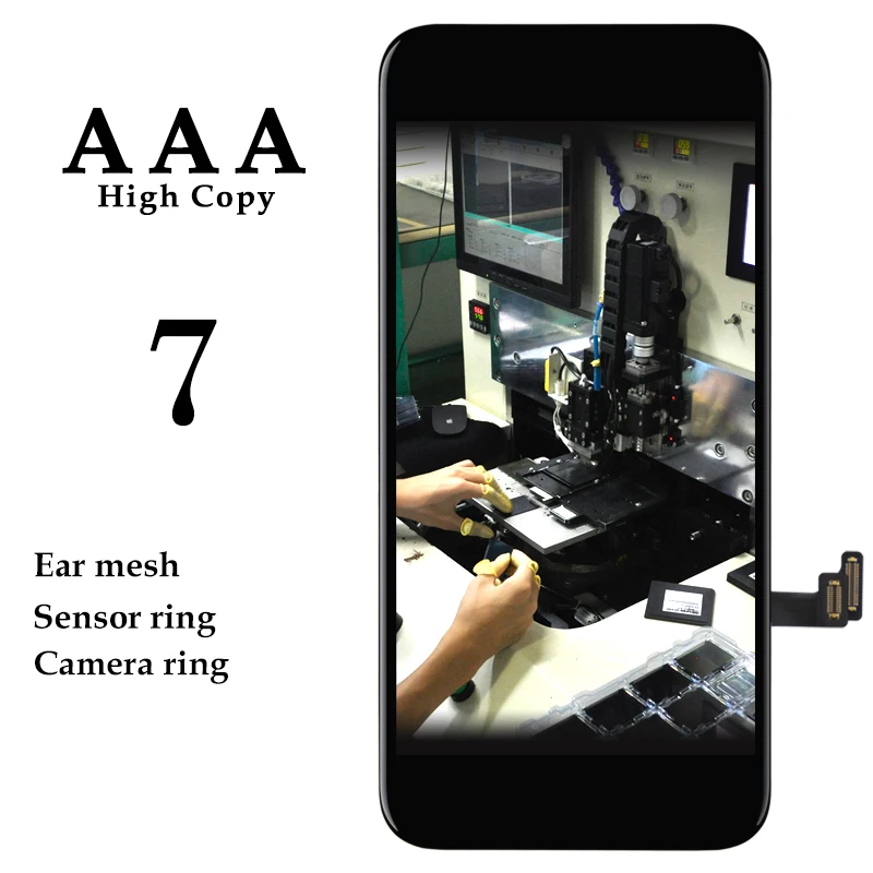 

10pcs Phone Repair Replacement Spare Parts For iPhone 7 LCD Display No Dead Pixel Black White Pantalla For iPhone 7G LCD Screen