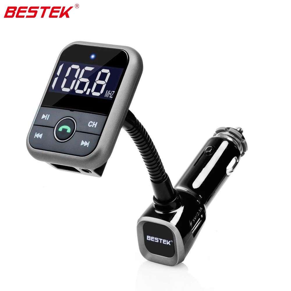 BESTEK Bluetooth FM Transmitter Wireless In Car FM Transmitter Radio
