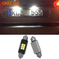 2 шт. Canbus 36 мм белый гирлянда 3030 SMD 6 светодиодных C5W лампы автомобиля Подсветка салона Номерные знаки для мотоциклов для Ford Focus 2 II 2004-2007