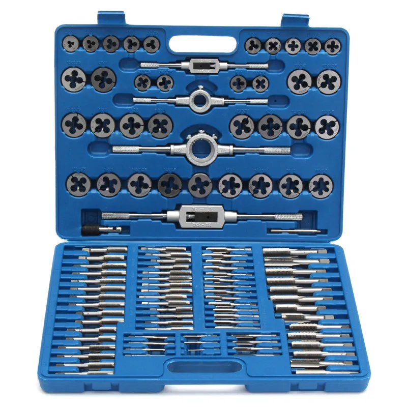 110PC Metric tap and die set for metalworking hand tools tap wrench die