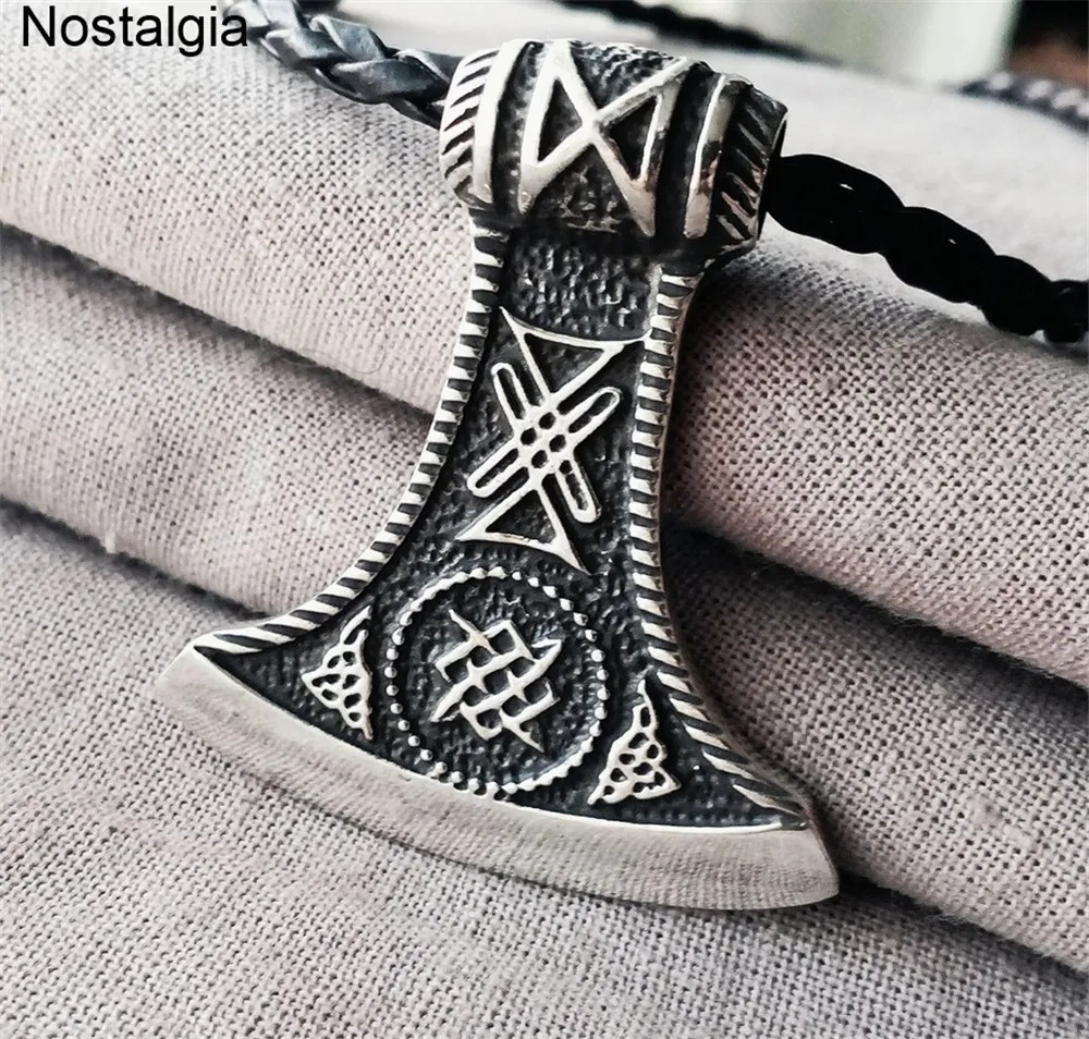 Hacha nórdica eslava Kolovrat Charm, pulsera de Paracord trenzada hecha a  mano, accesorios vikingos, cuentas róricas