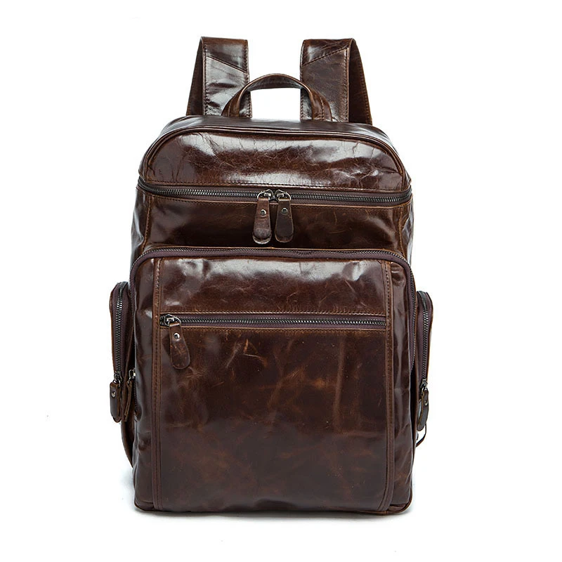 

New Arrival high-grade Genuine Cow Leather Backpack fashion Vintage male Ancient Ways The High Quality Workmanship Student Bags