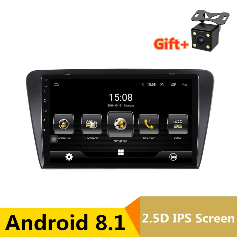 

9" 2.5D IPS Android 8.1 Car DVD Multimedia Player GPS For Skoda Octavia 3 2015 2016 2017 audio car radio stereo navigation WIFi