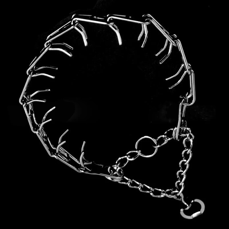 

Metal Pinch Dog Training Chain Collar Prong Pet Choke Collars